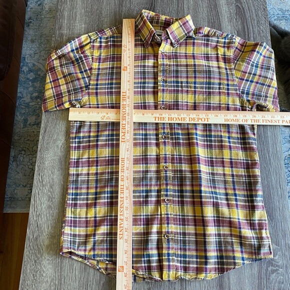 Southern Proper Men's Yellow & Red Plaid The Traditional Fit Flannel - Small - Picture 11 of 12